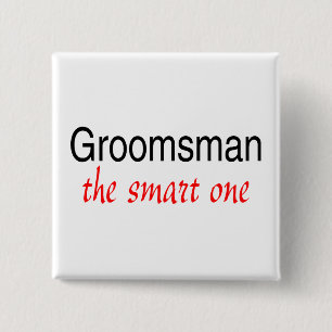 Badge Carré 5 Cm Le futé (Groomsman)