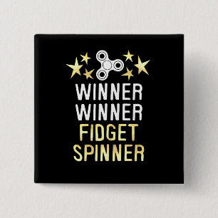 Badge Carré 5 Cm Le gagnant du prix Fidget Spinner