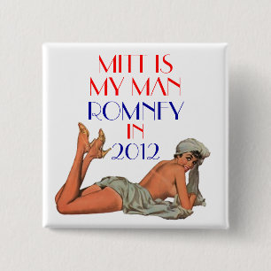 Badge Carré 5 Cm le gant est mon romney d'homme