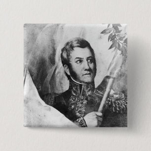 Badge Carré 5 Cm Le Général Jose de San Martin