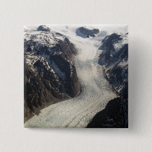 Badge Carré 5 Cm Le glacier de Sondrestrom au Groenland