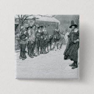 Badge Carré 5 Cm Le gouverneur de puritain