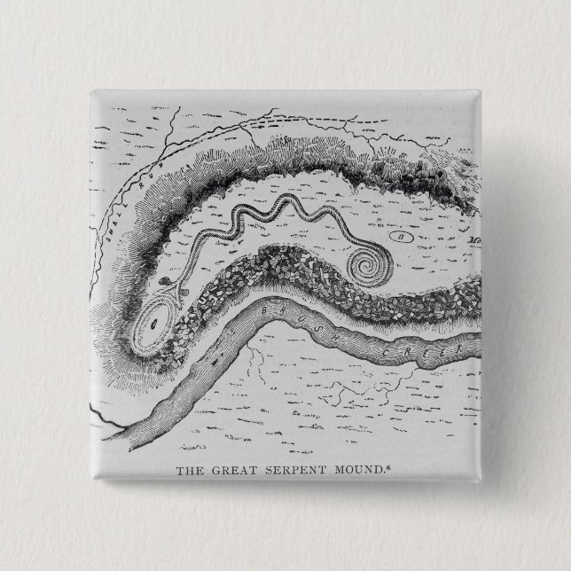 Badge Carré 5 Cm Le grand monticule de serpent (Devant)