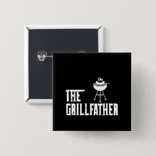Badge Carré 5 Cm Le Grillfather Bbq Barbeque Grill Master