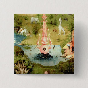 Badge Carré 5 Cm Le jardin des plaisirs terrestres