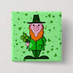 Badge Carré 5 Cm Le jour de St Patrick heureux