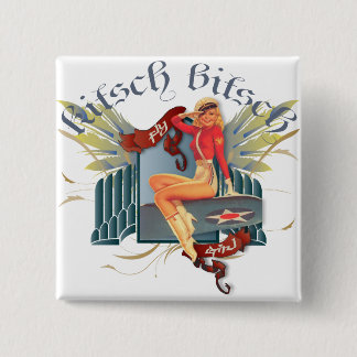 Badge Carré 5 Cm Le kitsch Bitsch : Pin- de tatouage de fille de