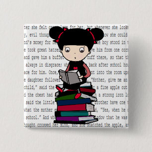 Badge Carré 5 Cm Le lecteur