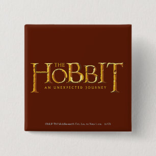 Badge Carré 5 Cm Le logo Hobbit Gold