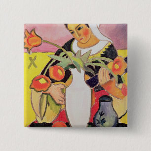 Badge Carré 5 Cm Le luth Player, 1910