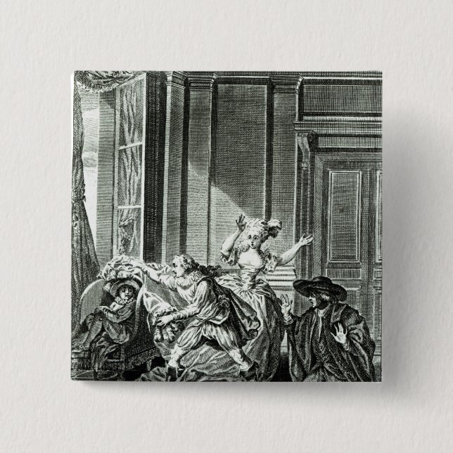 Badge Carré 5 Cm Le mariage de Figaro (Devant)