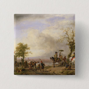 Badge Carré 5 Cm Le mariage rural