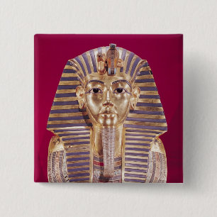 Badge Carré 5 Cm Le masque funéraire de Tutankhamun