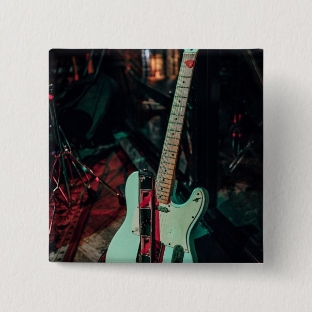 Badge Carré 5 Cm Le Meilleur Bassiste (Devant)