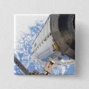 Badge Carré 5 Cm Le module pressurisé par Japonais de Kibo