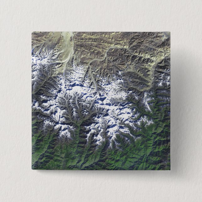 Badge Carré 5 Cm Le mont Everest (Devant)