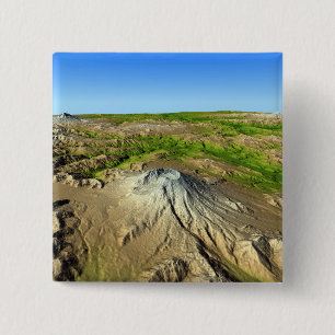 Badge Carré 5 Cm Le mont Saint-Helens