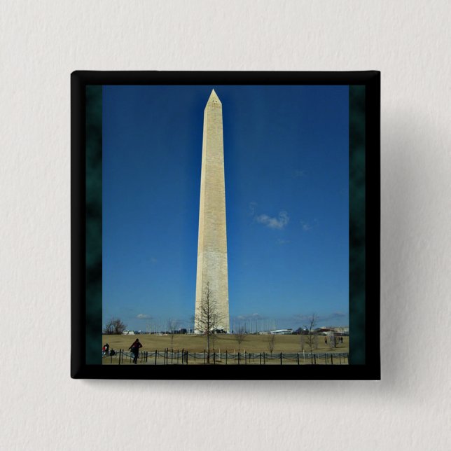 Badge Carré 5 Cm Le monument de Washington (Devant)