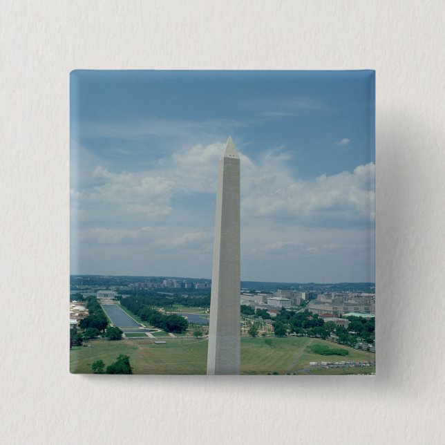 Badge Carré 5 Cm Le monument de Washington, construit 1848-85 (Devant)