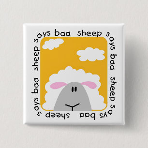 Badge Carré 5 Cm Le mouton indique des T-shirts et des cadeaux de b