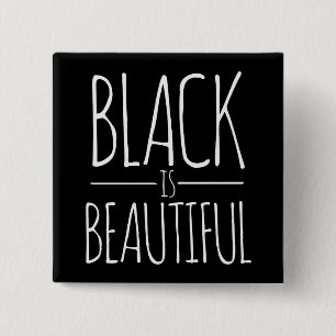Badge Carré 5 Cm Le noir est beau