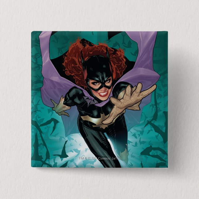 Badge Carré 5 Cm Le Nouveau 52 - Batgirl #1 (Devant)