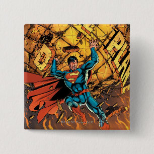 Badge Carré 5 Cm Le Nouveau 52 - Superman #1
