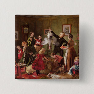 Badge Carré 5 Cm Le panier de Noël