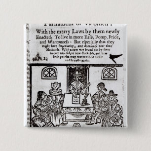 Badge Carré 5 Cm Le Parlement des femmes, 1656