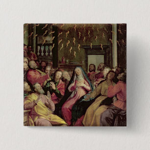 Badge Carré 5 Cm Le Pentecost, c.1598 (huile sur le panneau)