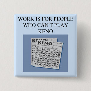 Badge Carré 5 Cm le plaisir du joueur de keno