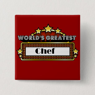 Badge Carré 5 Cm Le plus grand chef du monde