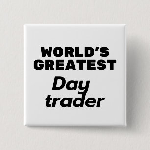 Badge Carré 5 Cm Le plus grand trader du monde