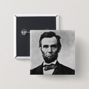 Badge Carré 5 Cm Le président américain Abraham Lincoln, Guerre de 