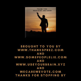 Badge Carré 5 Cm Le président Merci Joe Biden