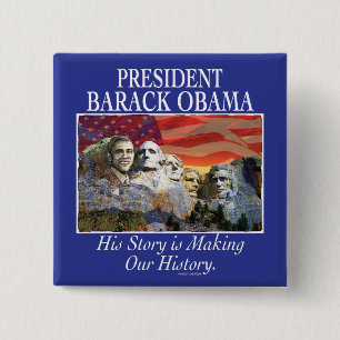 Badge Carré 5 Cm Le Président Obama Rushmore Gear