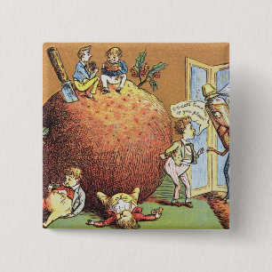 Badge Carré 5 Cm Le pudding de Noël
