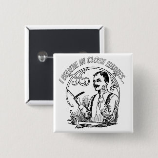 Badge Carré 5 Cm Le rasage classique d'un homme