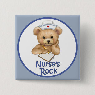 Badge Carré 5 Cm Le rocher de l'infirmière
