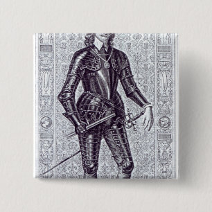 Badge Carré 5 Cm Le Roi Charles I