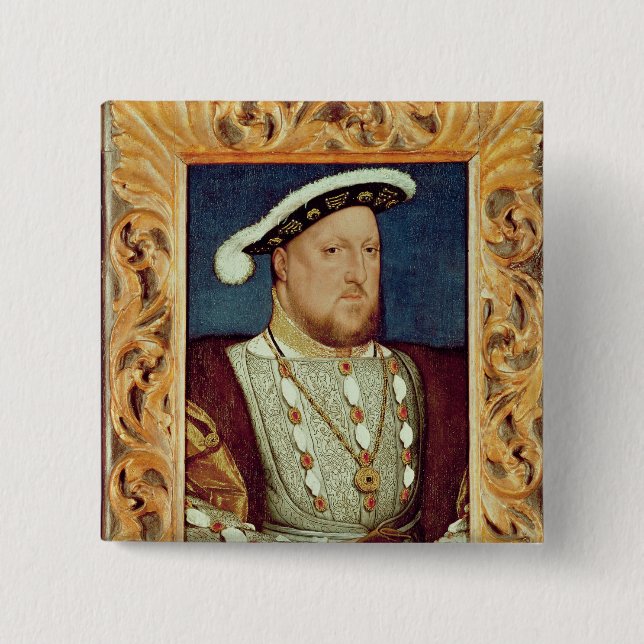 Badge Carré 5 Cm Le Roi Henry VIII (Devant)