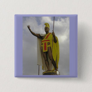 Badge Carré 5 Cm Le roi Kamehameha