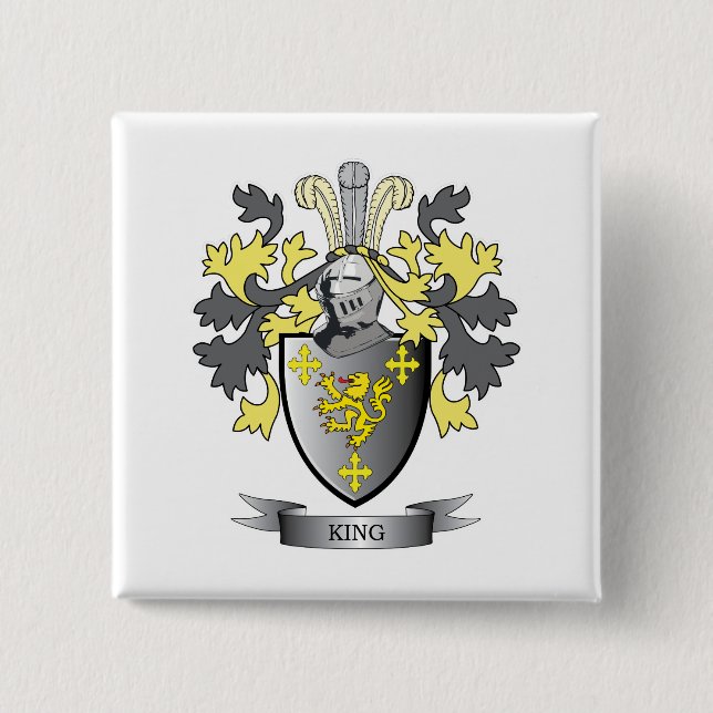 Badge Carré 5 Cm Le Roi manteau des bras (Devant)