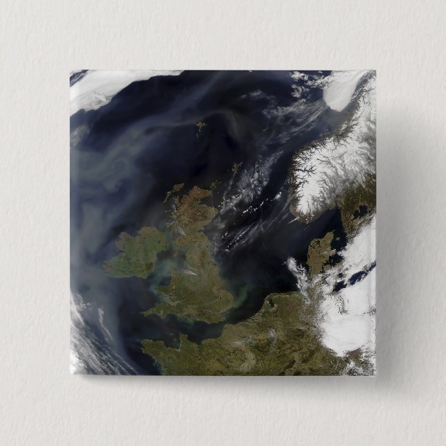Badge Carré 5 Cm Le Royaume-Uni et la République d'Irlande (Devant)