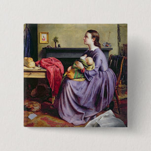 Badge Carré 5 Cm Le seigneur, Thy sera fait, 1855 (l'huile sur la