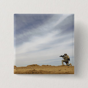 Badge Carré 5 Cm Le sergent assure la sécurité