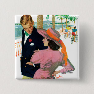 Badge Carré 5 Cm Le Stategy de l'amour