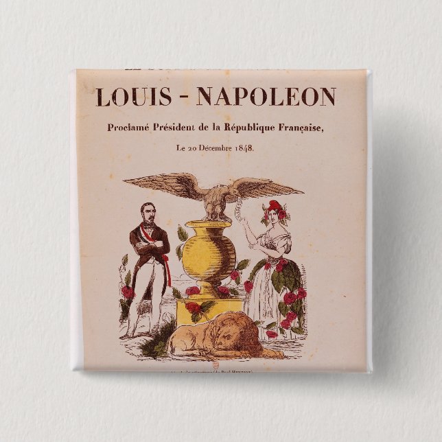 Badge Carré 5 Cm Le Suffrage Universel (Devant)