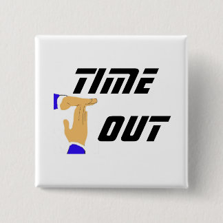 Badge Carré 5 Cm Le TEMPS se boutonnent