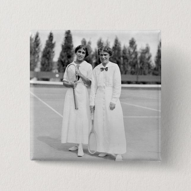 Badge Carré 5 Cm Le tennis Champions, 1913 des femmes (Devant)